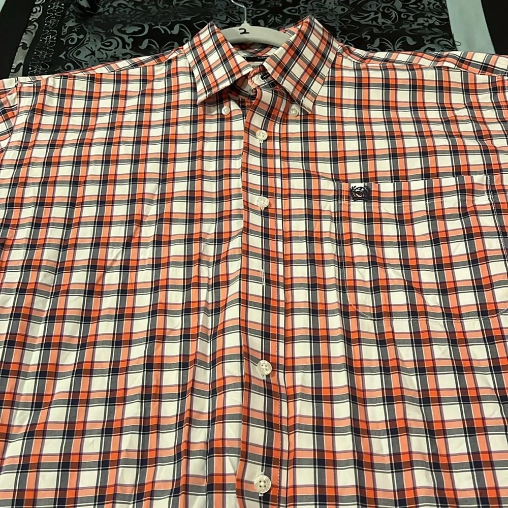 Cinch Men's Red and Blue Checkered Shirt, very nice, size large, S/S - Picture 5 of 8